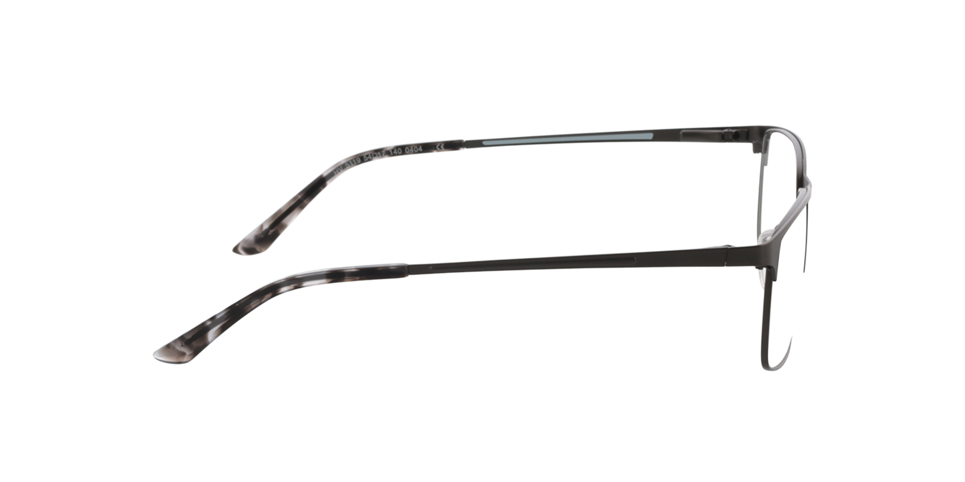Bowie Mat gunmetal MetaalEyeglass Frames van B24, Zijaanzicht