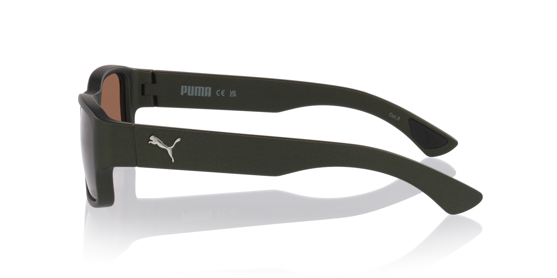 Pu0521S Groen KunststofSunglass Frames van B24, Zijaanzicht