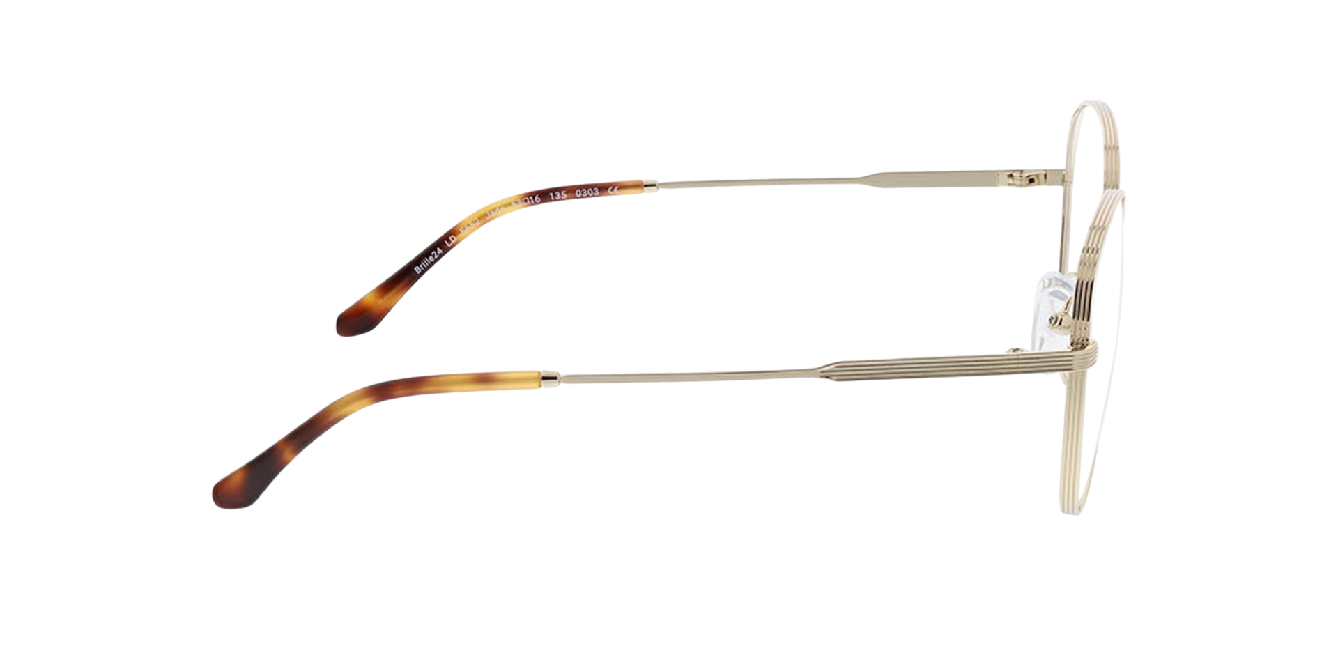 Jade Gold  &  Havana MetallEyeglass Frames von B24, Seitenansicht
