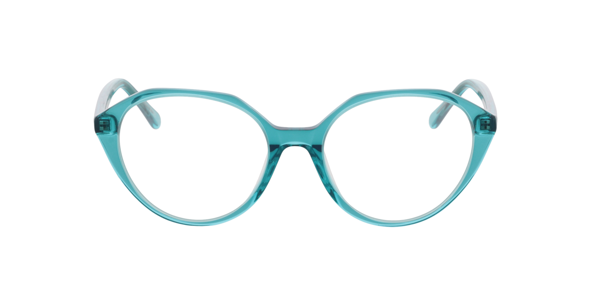 Sabine Fluo Turquoise AcetatEyeglass Frames von B24, Vorderansicht