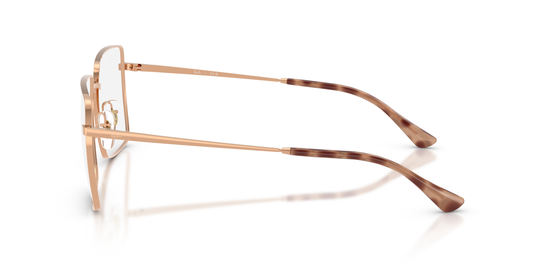 RB6553 Roségoud MetaalEyeglass Frames van B24, Zijaanzicht