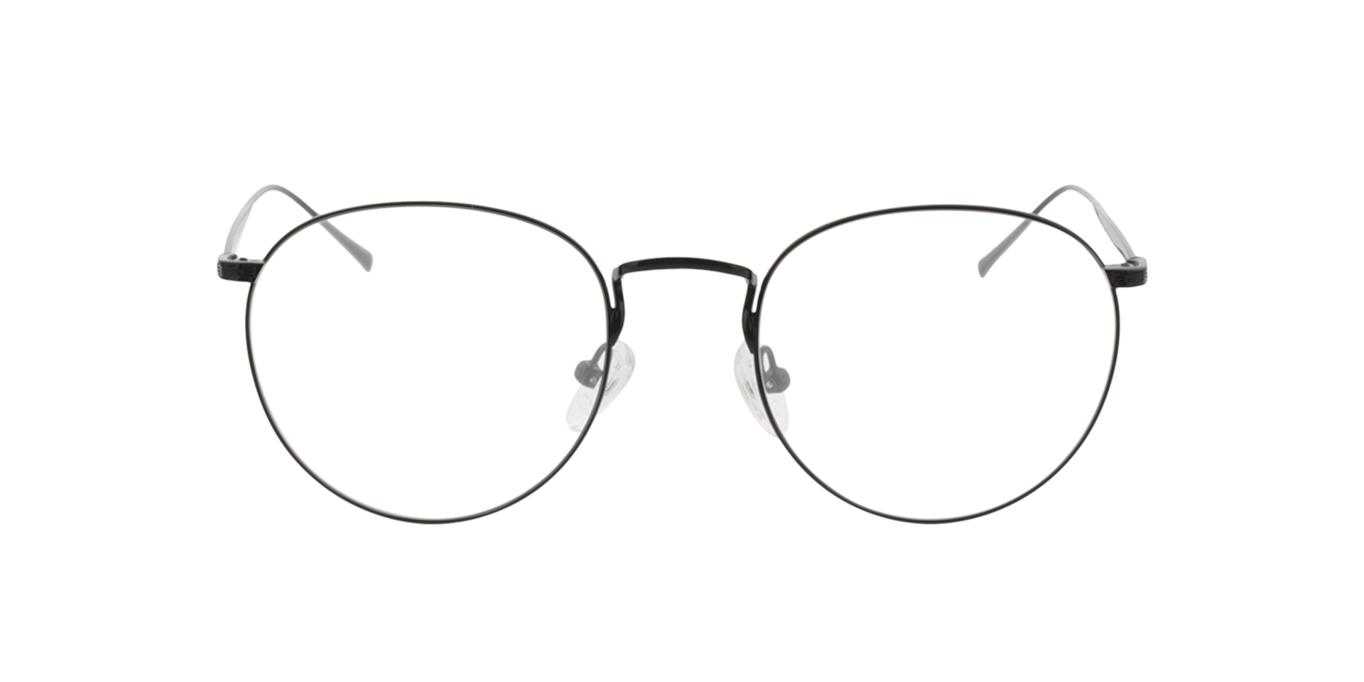 Macon Schwarz MetallEyeglass Frames von B24, Vorderansicht