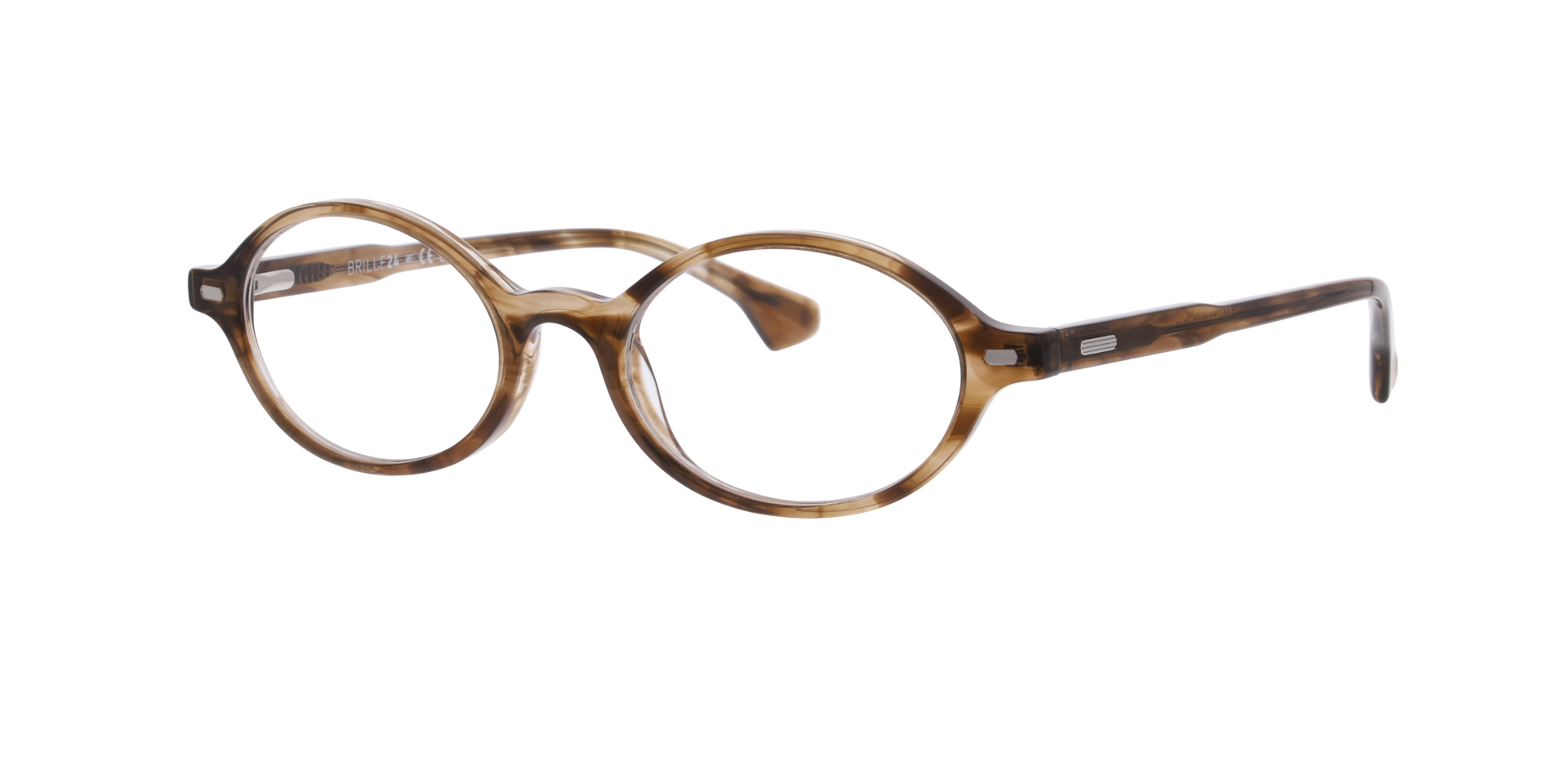 Nivos Crystal Horn Beige AcetaatEyeglass Frames van B24, Hoekweergave