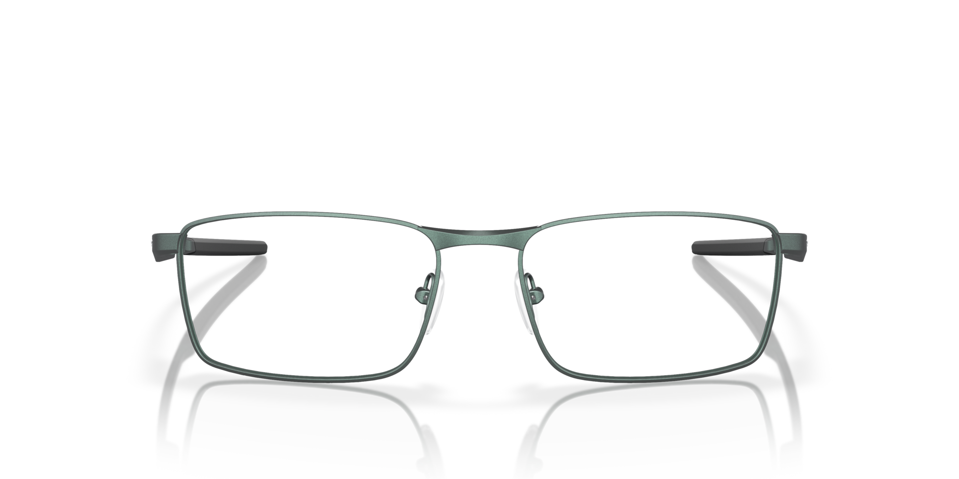 Fuller™ Dark Matte Silver & Blue Colorshift MetaalEyeglass Frames van B24, Vooraanzicht