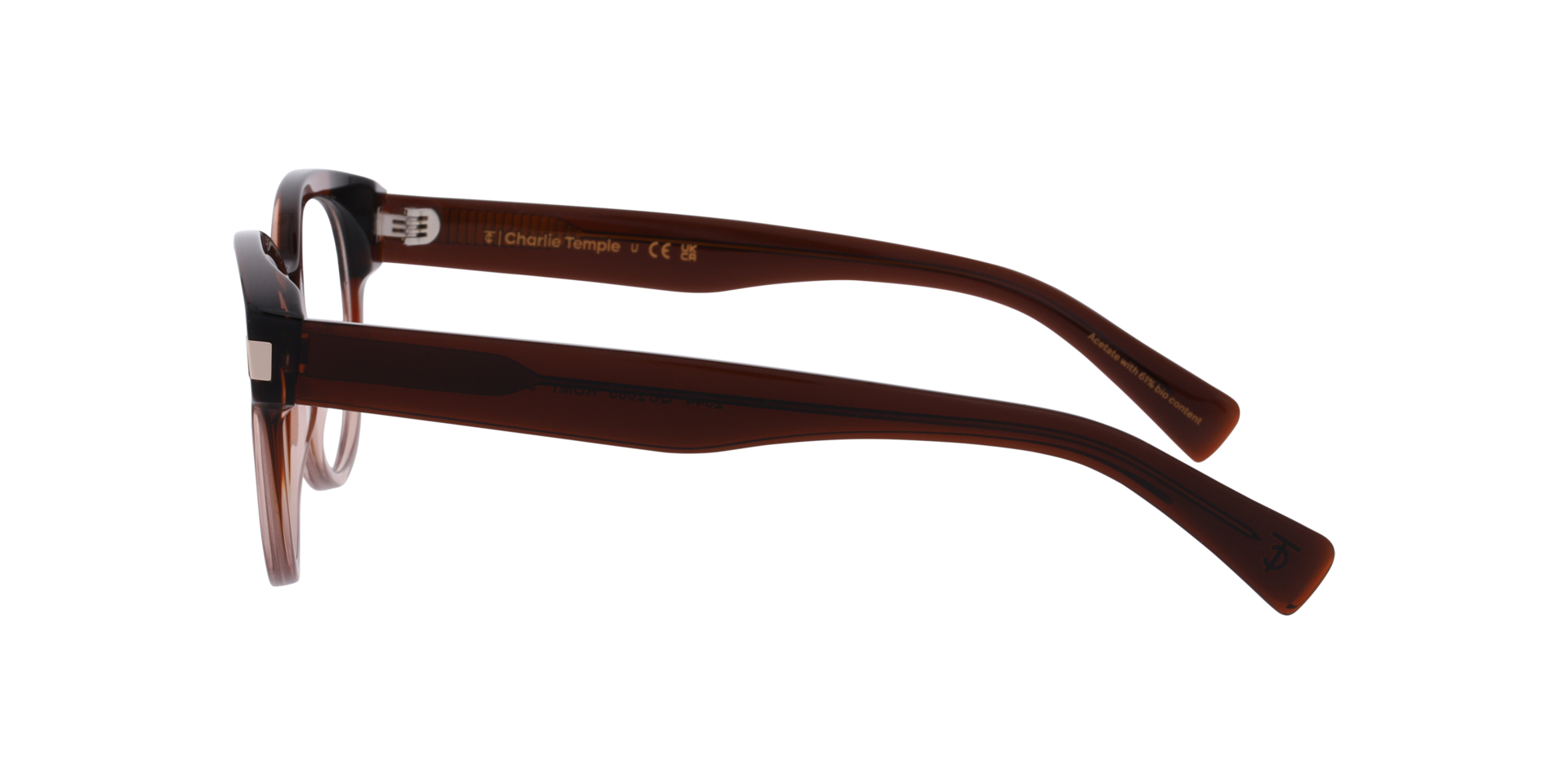 Romy Gradient Crystal Brown AcetatEyeglass Frames von B24, Seitenansicht