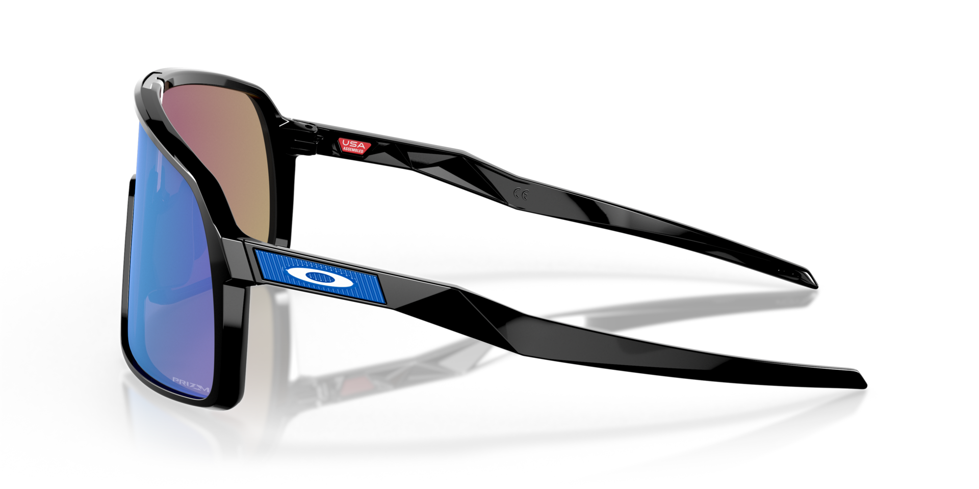 Sutro Glanzend zwart KunststofSunglass Frames van B24, Zijaanzicht