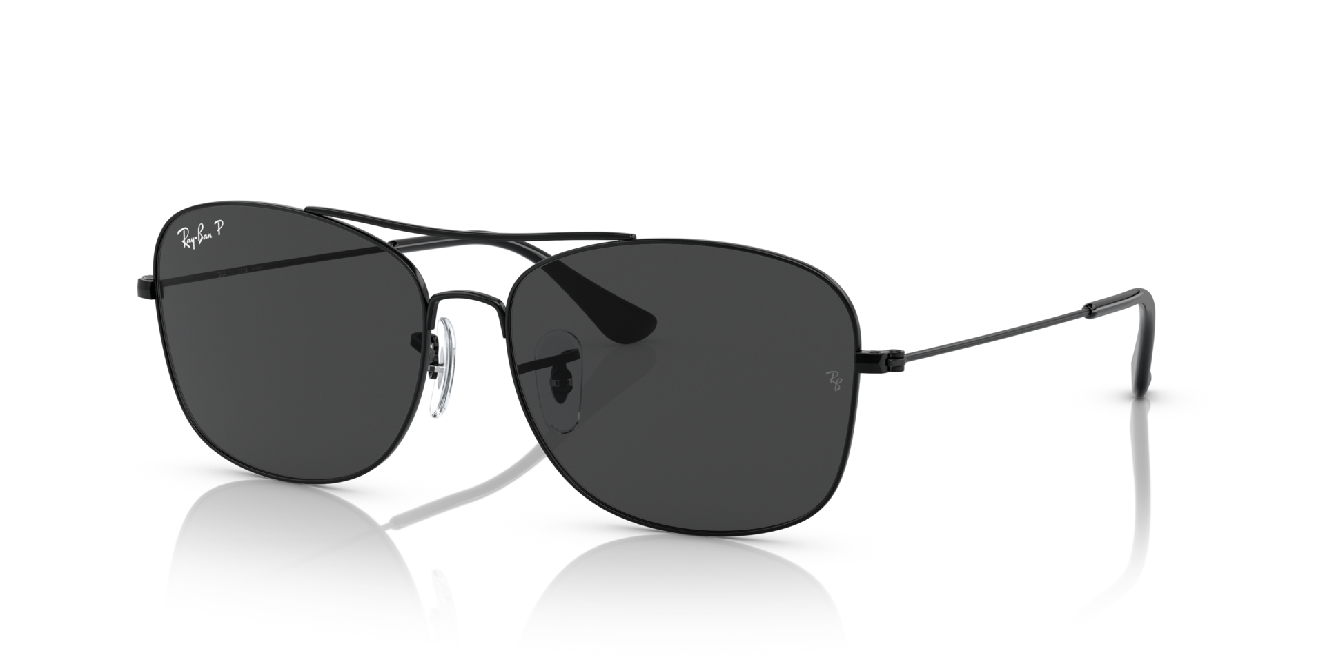 RB3799 Zwart MetaalSunglass Frames van B24, Hoekweergave