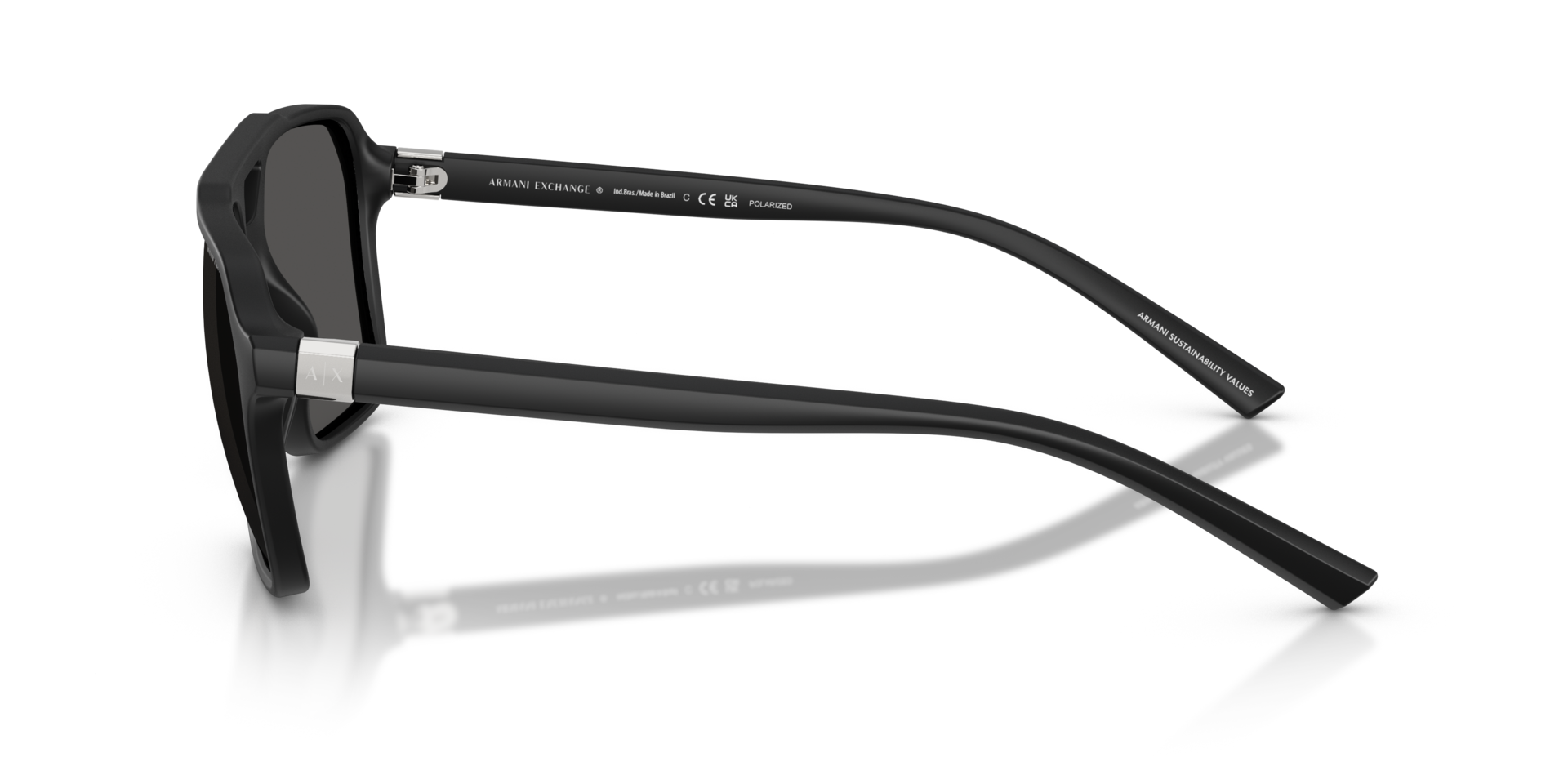 AX4166SU Matt Schwarz KunststoffSunglass Frames von B24, Seitenansicht
