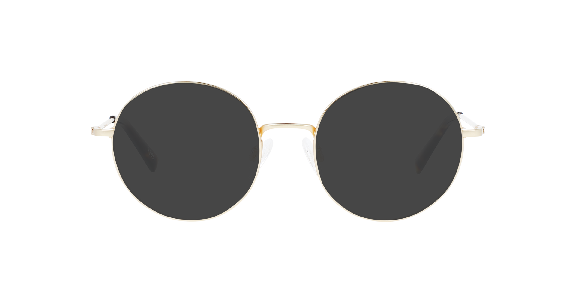 Hampton CT Brushed Gold Titanium TitanEyeglass Frames von B24, mit getönten Gläsern