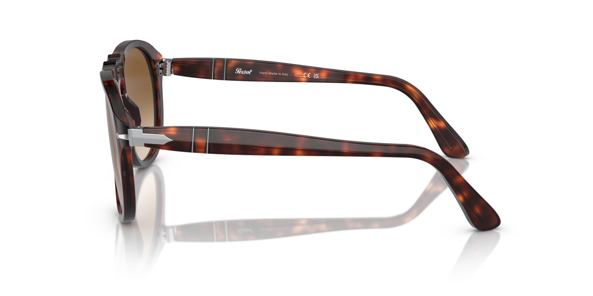 649 - Original Havana AcetaatSunglass Frames van B24, Zijaanzicht