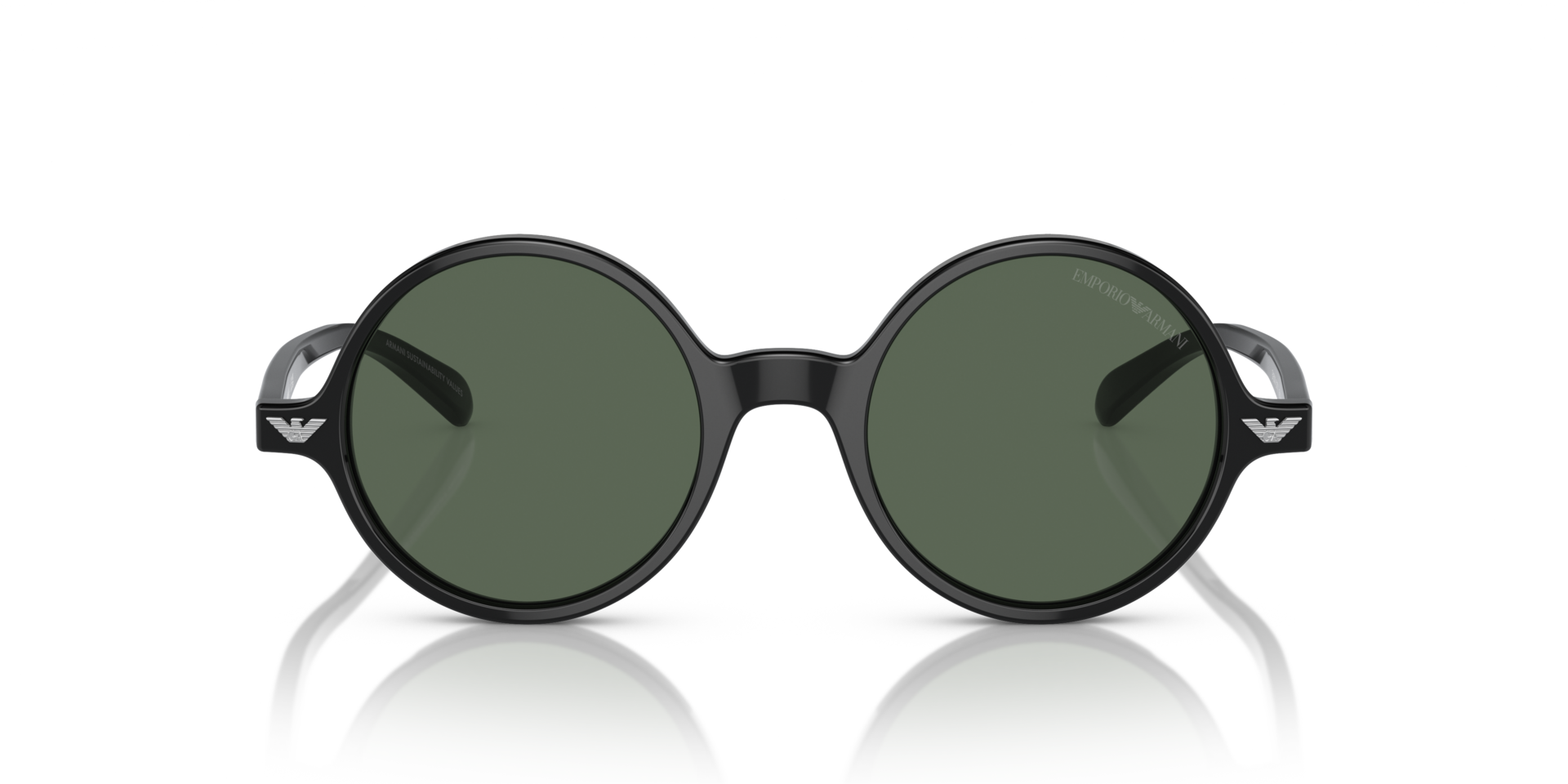 EA 501M Zwart AcetaatSunglass Frames van B24, Vooraanzicht