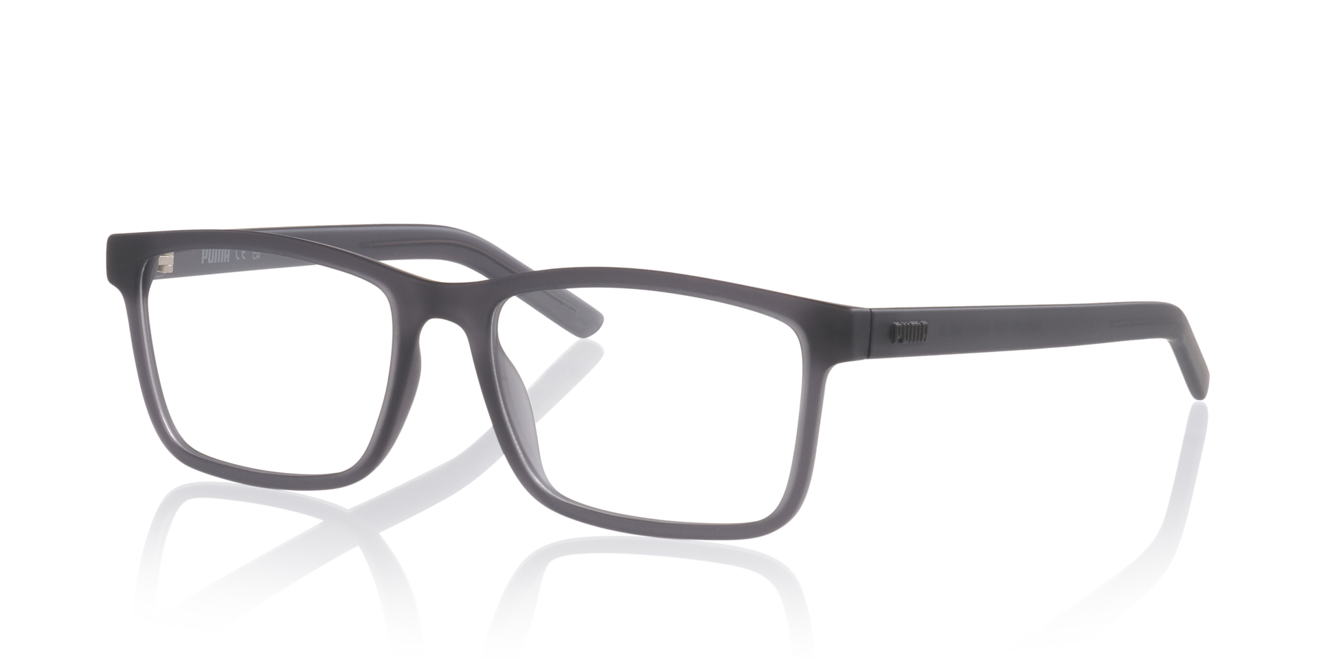 PU0517O Grau KunststoffEyeglass Frames von B24, Dreiviertelansicht