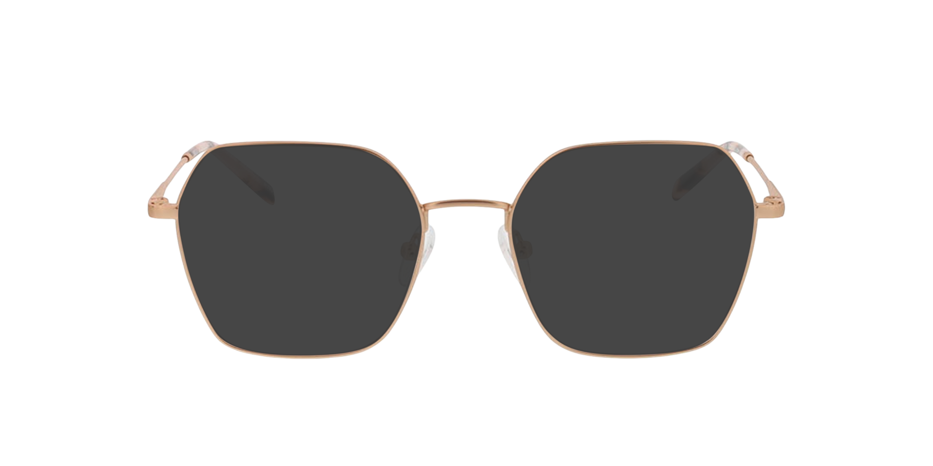 Miranda Mat roze goud  &  roze Havana MetaalEyeglass Frames van B24, met getinte lenzen