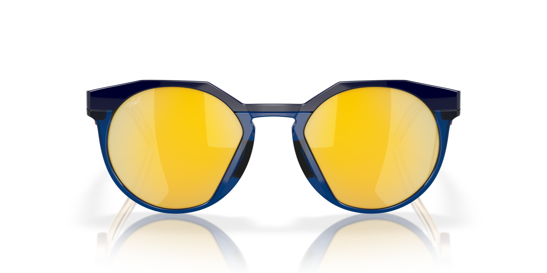 Kylian Mbappé Signature Series HSTN Navy & Transparent Blue KunststoffSunglass Frames von B24, Vorderansicht