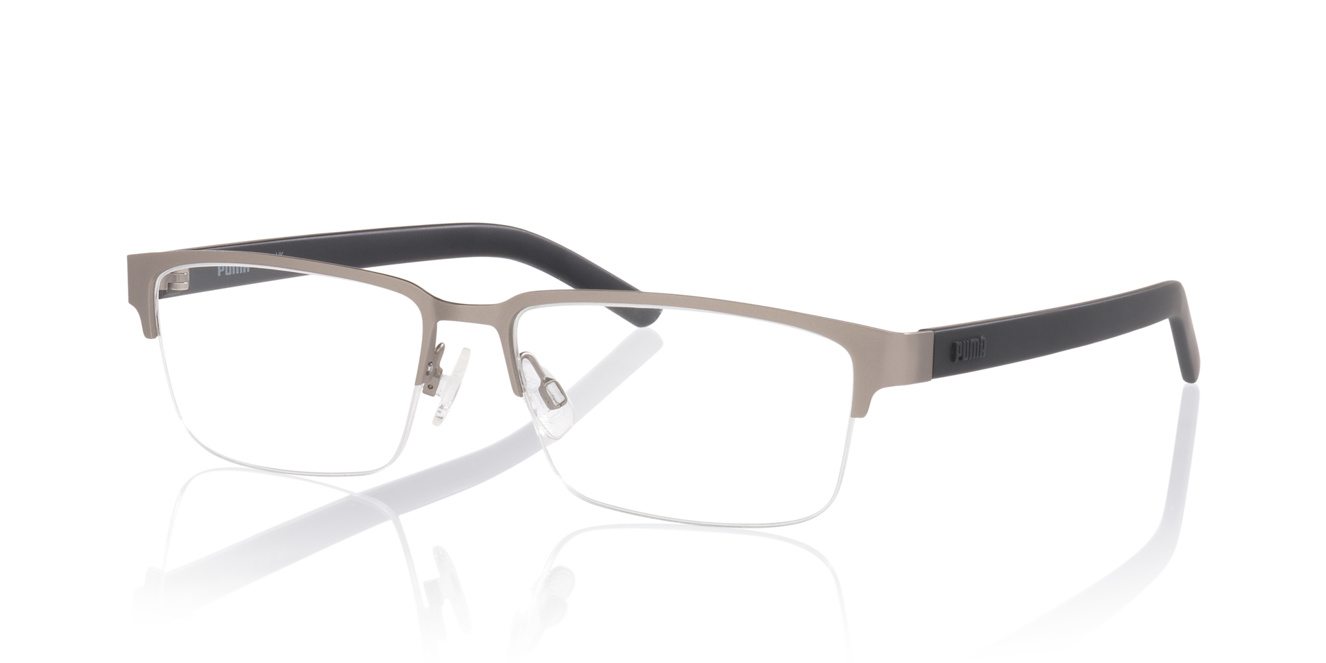 PU0519O Silber MetallEyeglass Frames von B24, Dreiviertelansicht