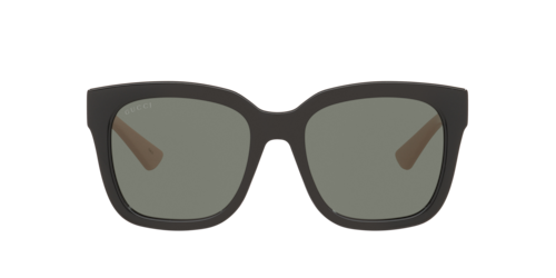 Gucci - GG1338S, Damen, Glänzendes Schwarz/black/Brown Light, Größe: Large