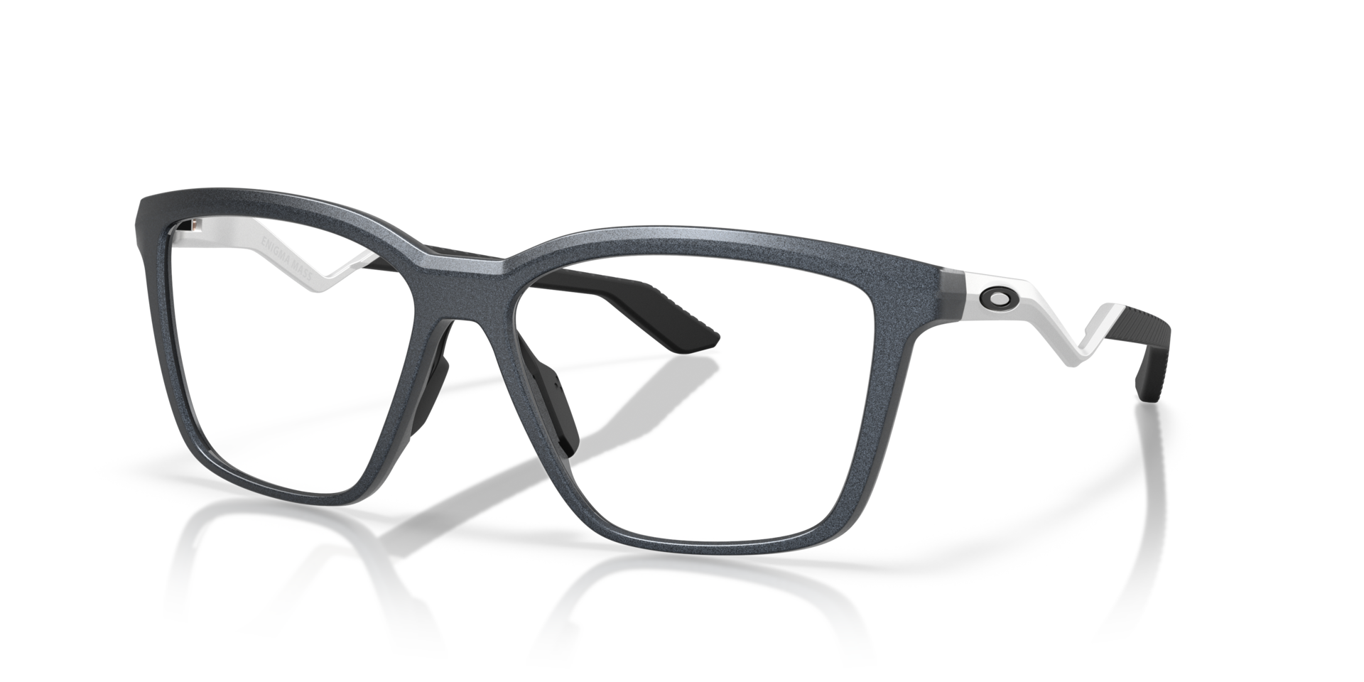 Enigma Mass Matte Blue Steel KunststoffEyeglass Frames von B24, Dreiviertelansicht
