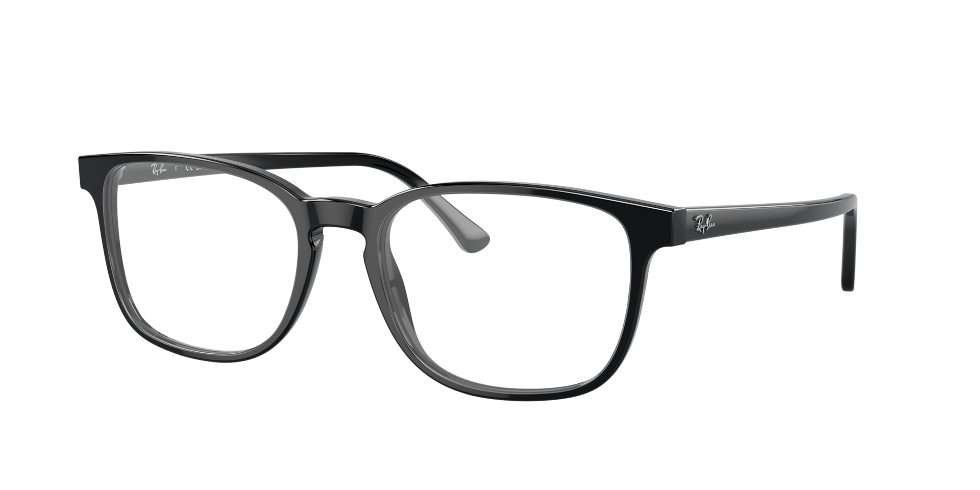 RB5418 Optics Zwart AcetaatEyeglass Frames van B24, Hoekweergave