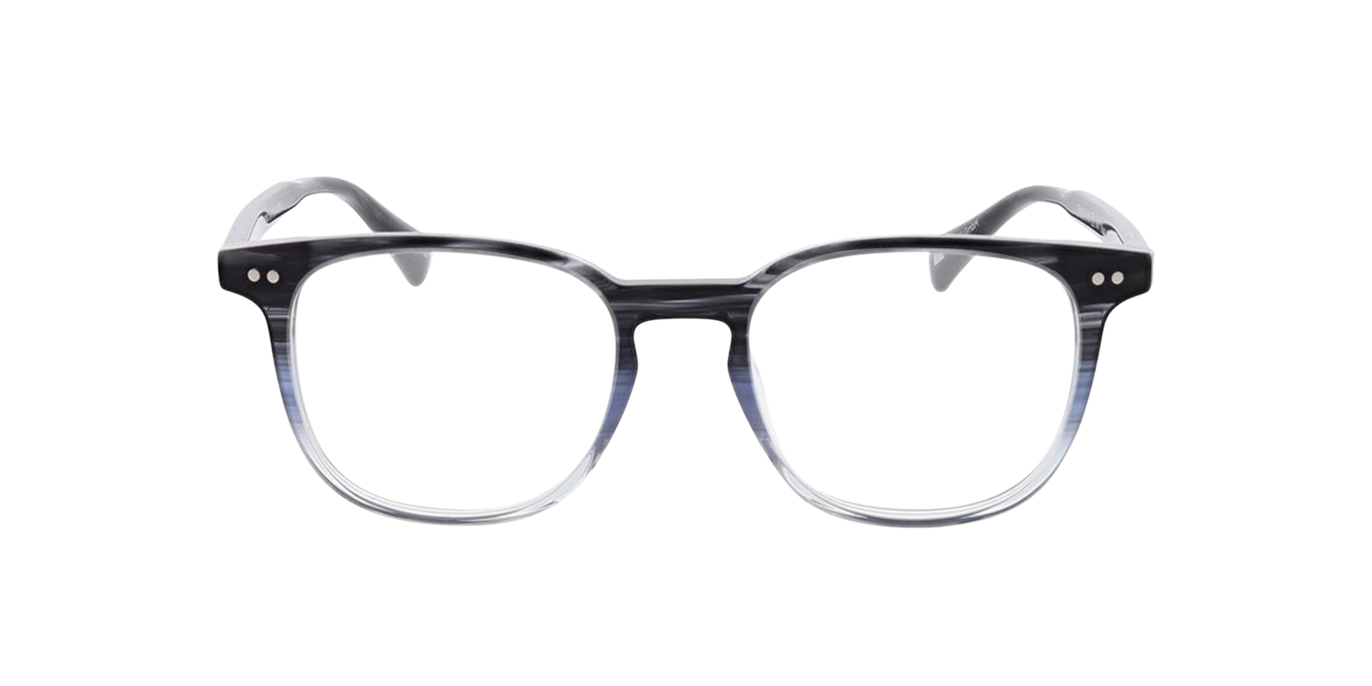 Basel Gradiënt blauw zwart AcetaatEyeglass Frames van B24, Vooraanzicht