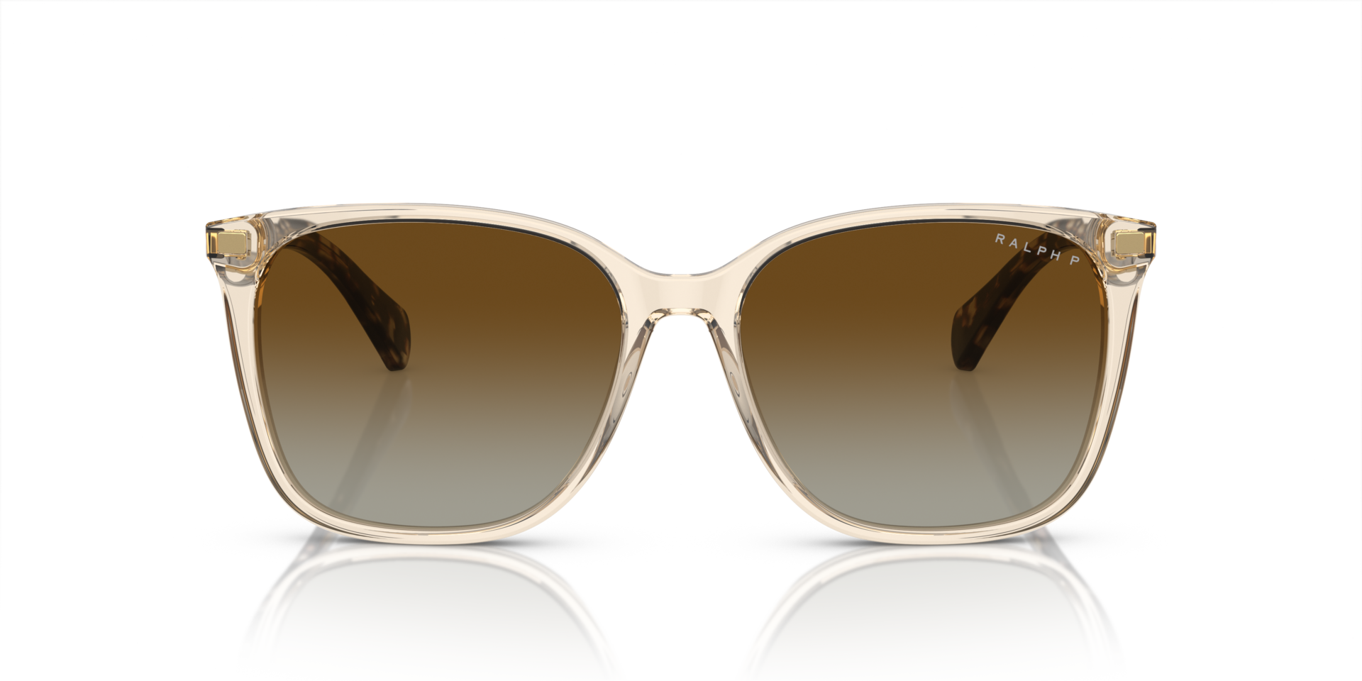 RA5293 Shiny Transparent Brown AcetaatSunglass Frames van B24, Vooraanzicht
