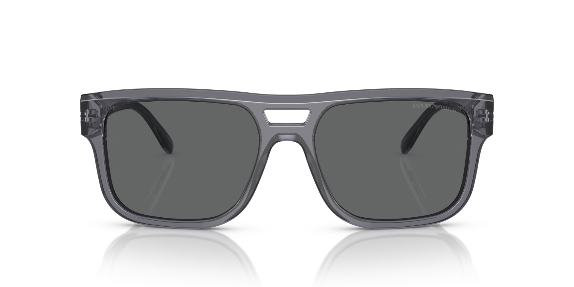 EA4197 Transparant grijs AcetaatSunglass Frames van B24, Vooraanzicht