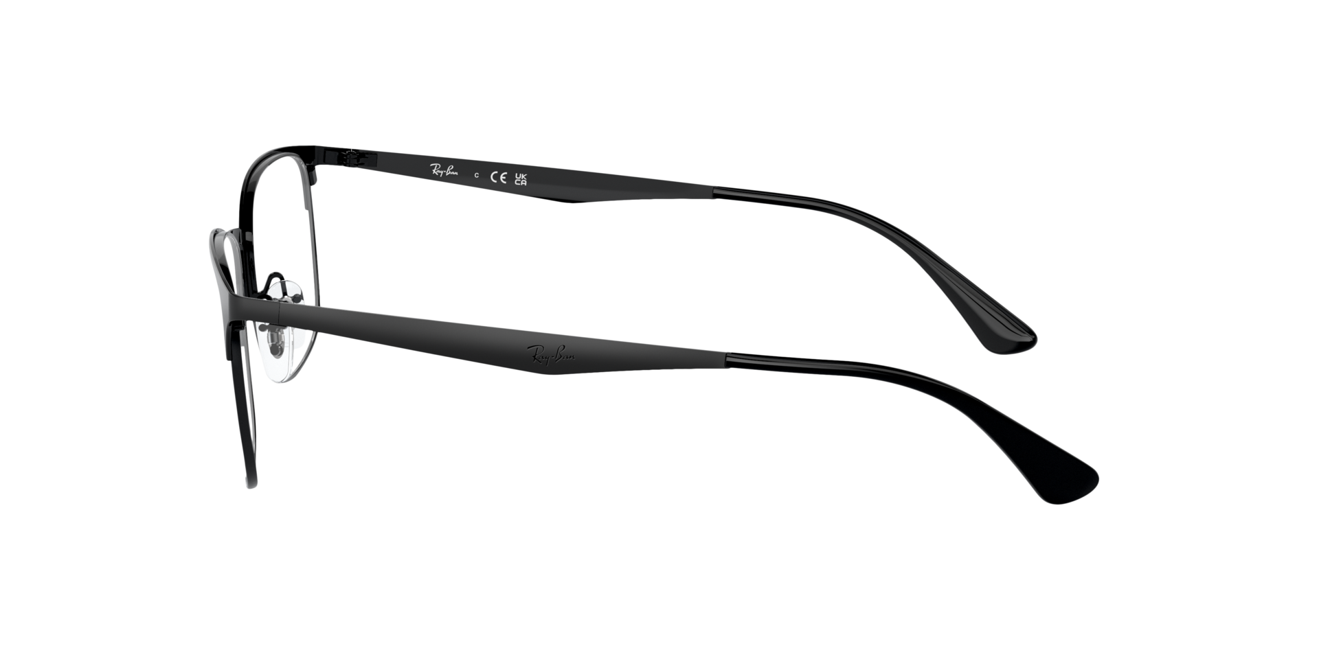 RB6421 Schwarz MetallEyeglass Frames von B24, Seitenansicht