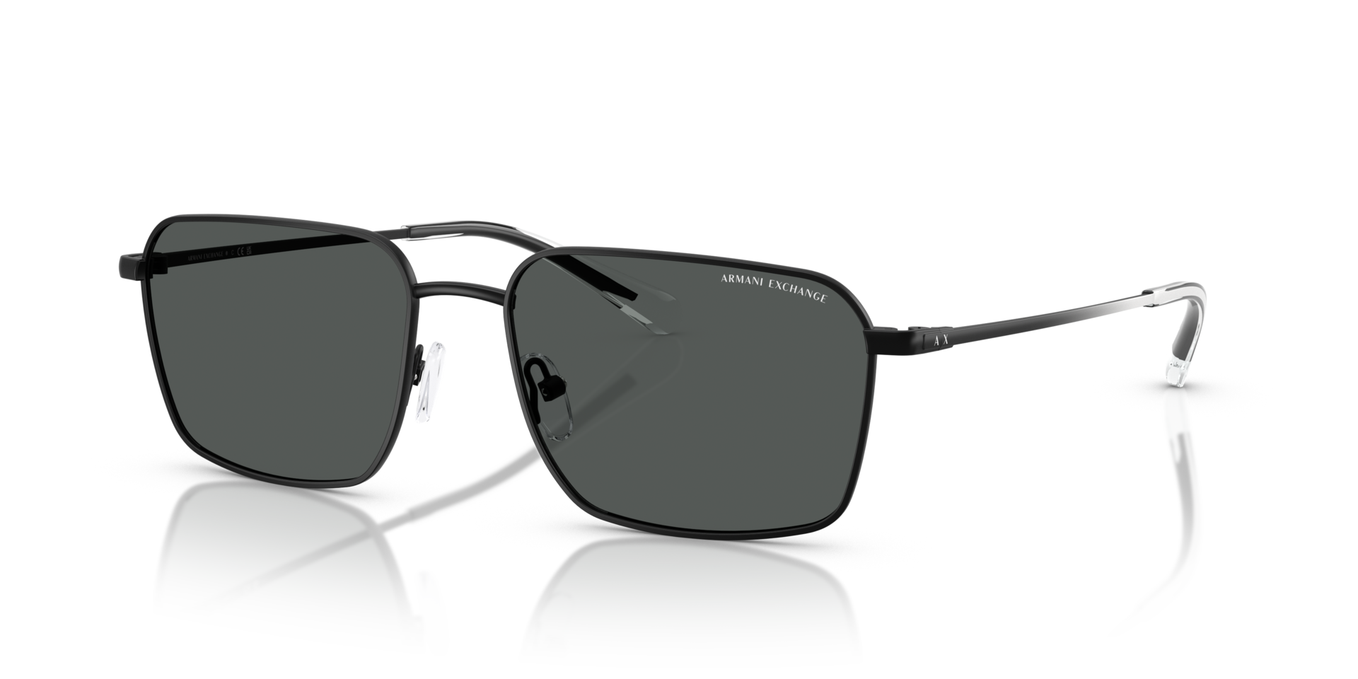 AX2053S Matt Schwarz MetallSunglass Frames von B24, Dreiviertelansicht