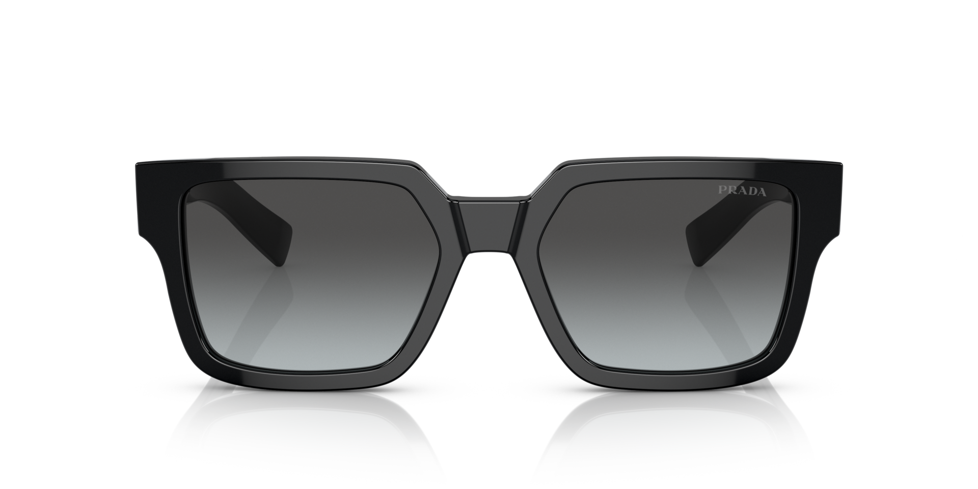 PR 03ZS Schwarz AcetatSunglass Frames von B24, Vorderansicht