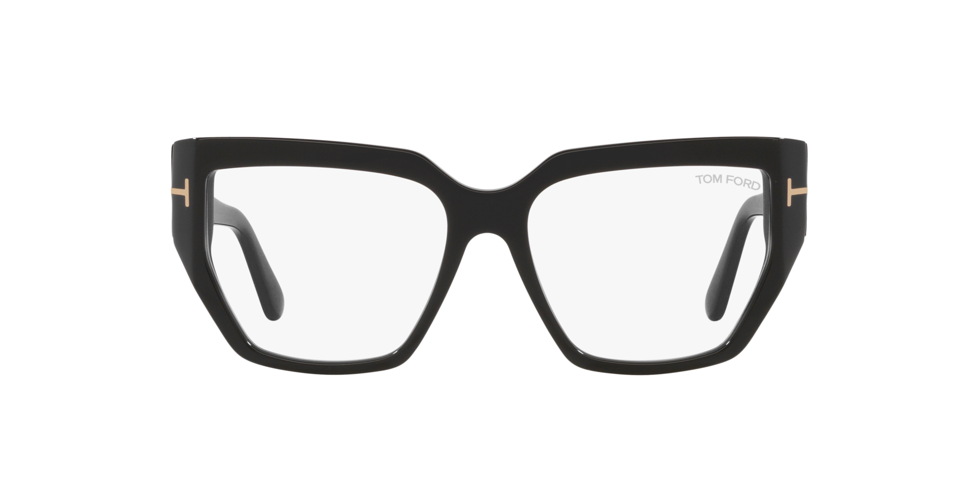FT5951-B Glänzendes Schwarz AcetatEyeglass Frames von B24, Vorderansicht