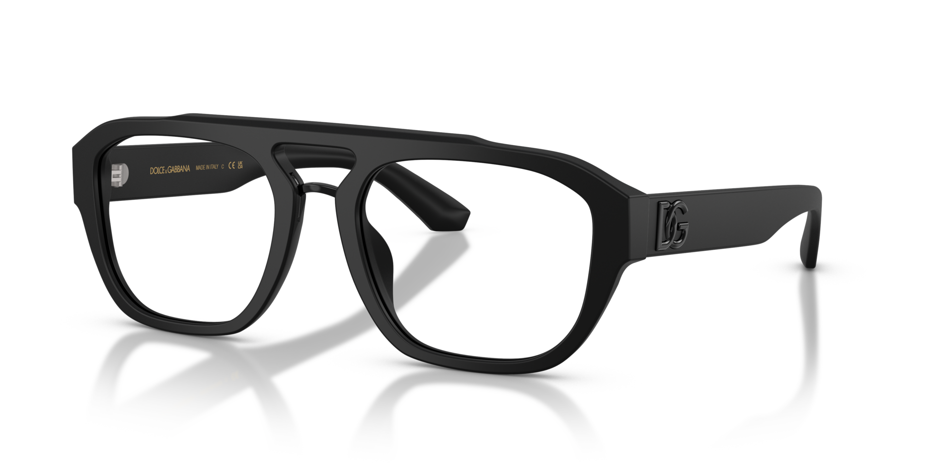 DG3415 Matt Schwarz AcetatEyeglass Frames von B24, Dreiviertelansicht