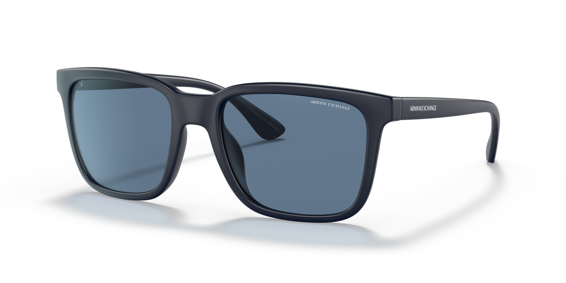 AX4112SU Dark Matte Blue KunststofSunglass Frames van B24, Hoekweergave