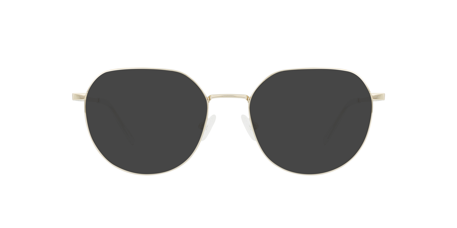 Nisrine Light Gold Metal MetallEyeglass Frames von B24, mit getönten Gläsern