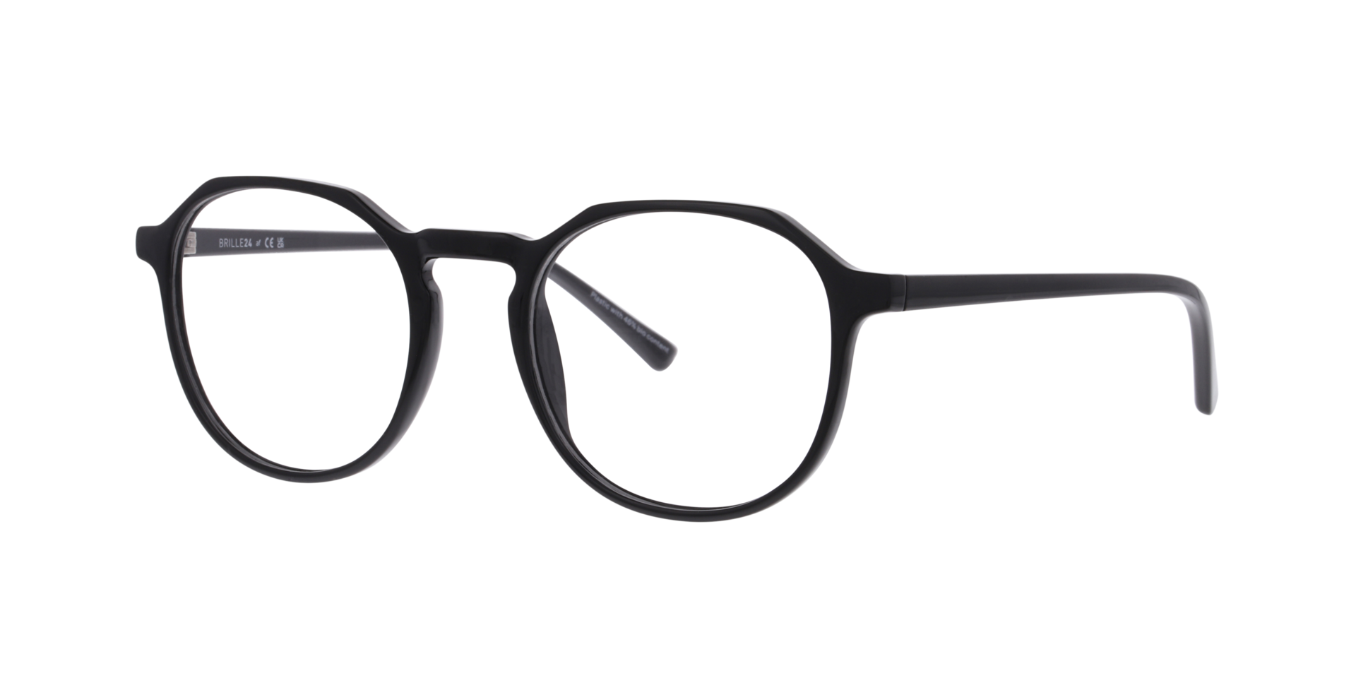 Marmor Schwarz KunststoffEyeglass Frames von B24, Dreiviertelansicht