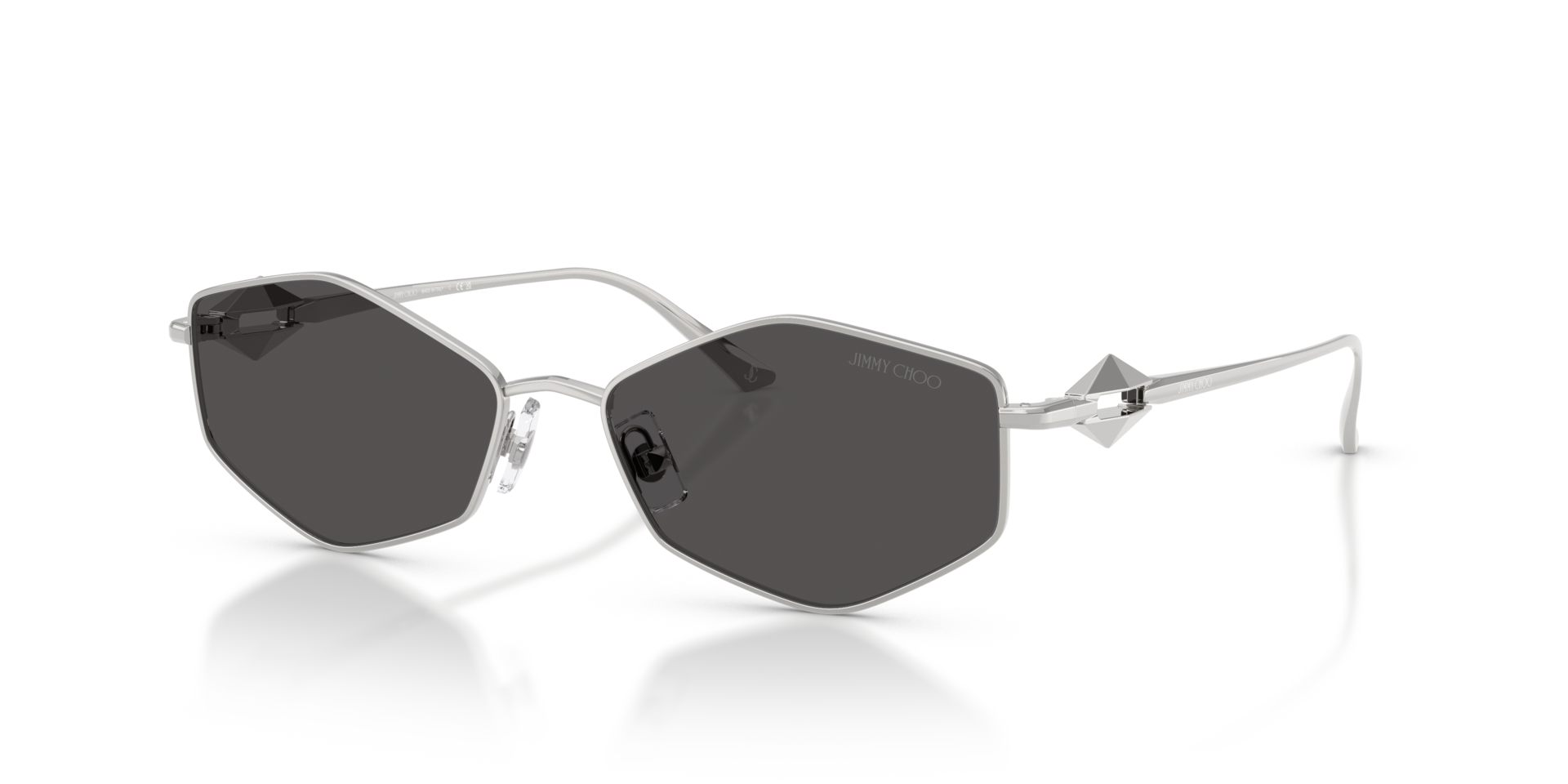 JC4017 Zilver MetaalSunglass Frames van B24, Hoekweergave