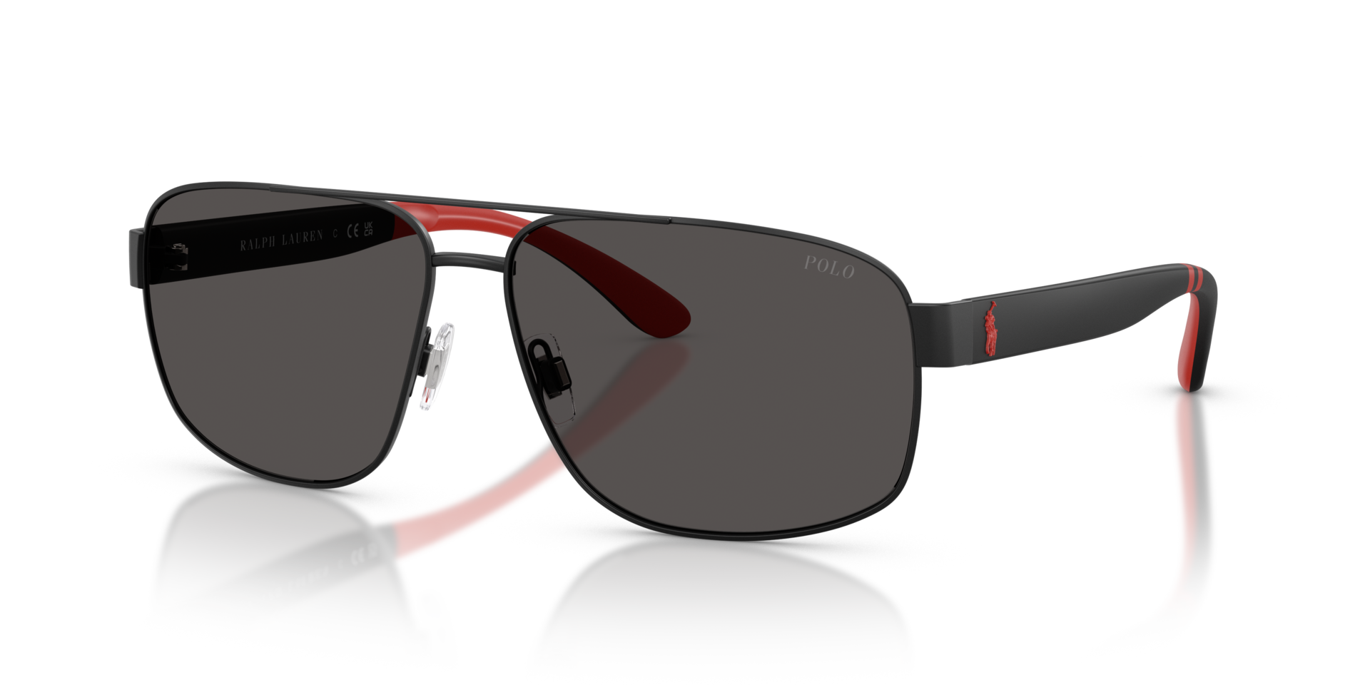 PH3112 Matzwart MetaalSunglass Frames van B24, Hoekweergave