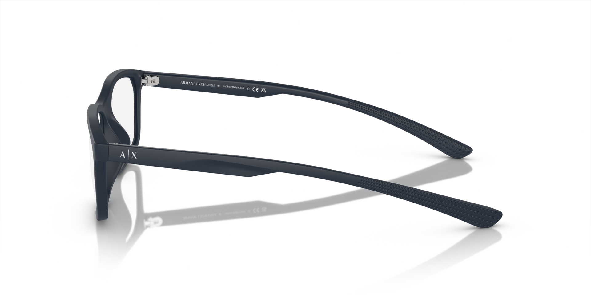 AX3108U Matblauw KunststofEyeglass Frames van B24, Zijaanzicht