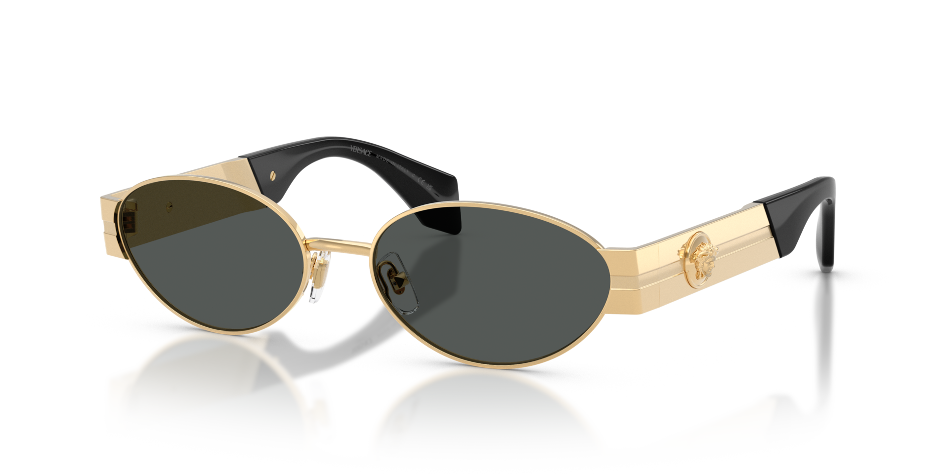 VE2301 Gold Versace MetaalSunglass Frames van B24, Hoekweergave
