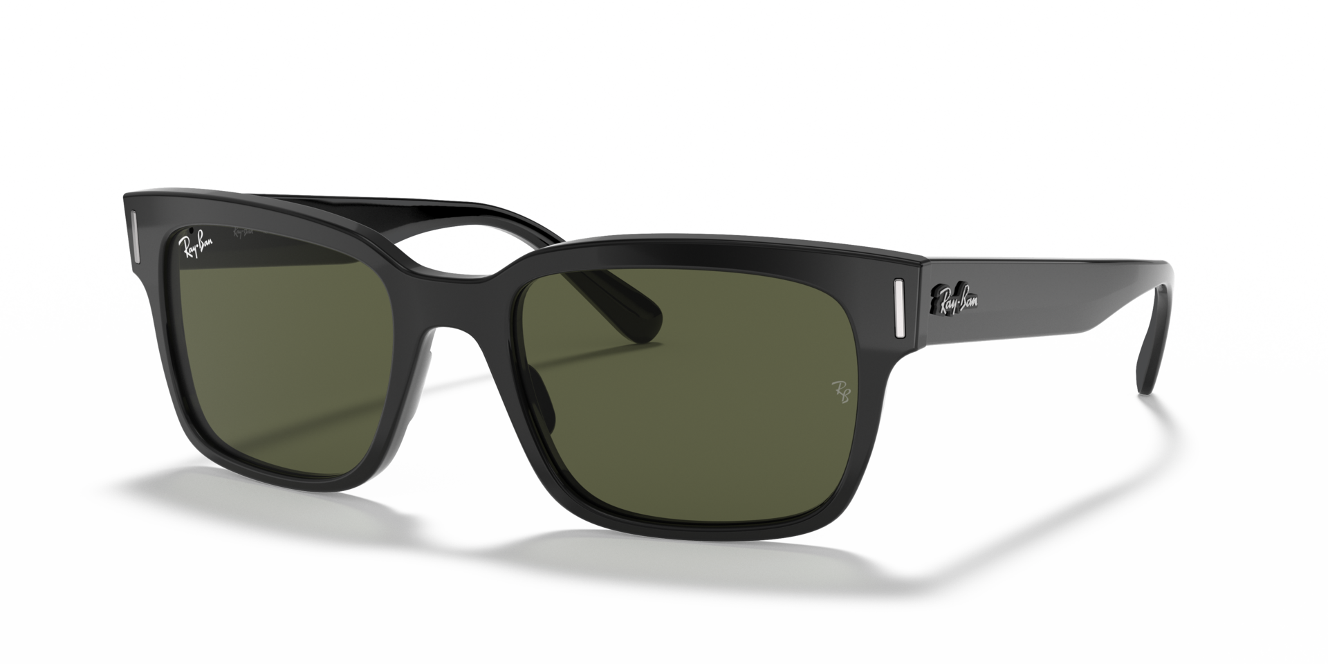 RB2190 Zwart AcetaatSunglass Frames van B24, Hoekweergave