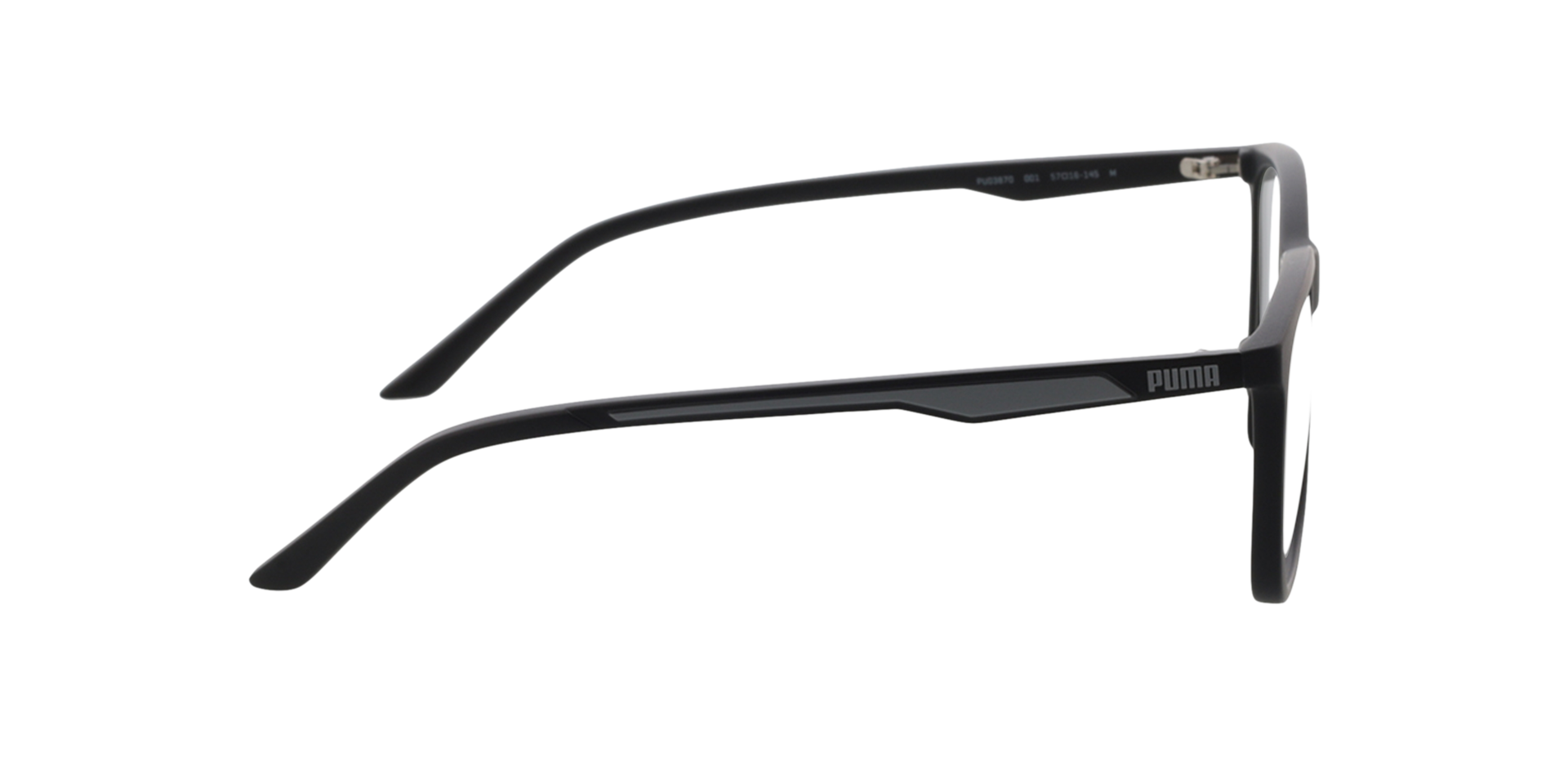 PU0387O Zwart KunststofEyeglass Frames van B24, Zijaanzicht