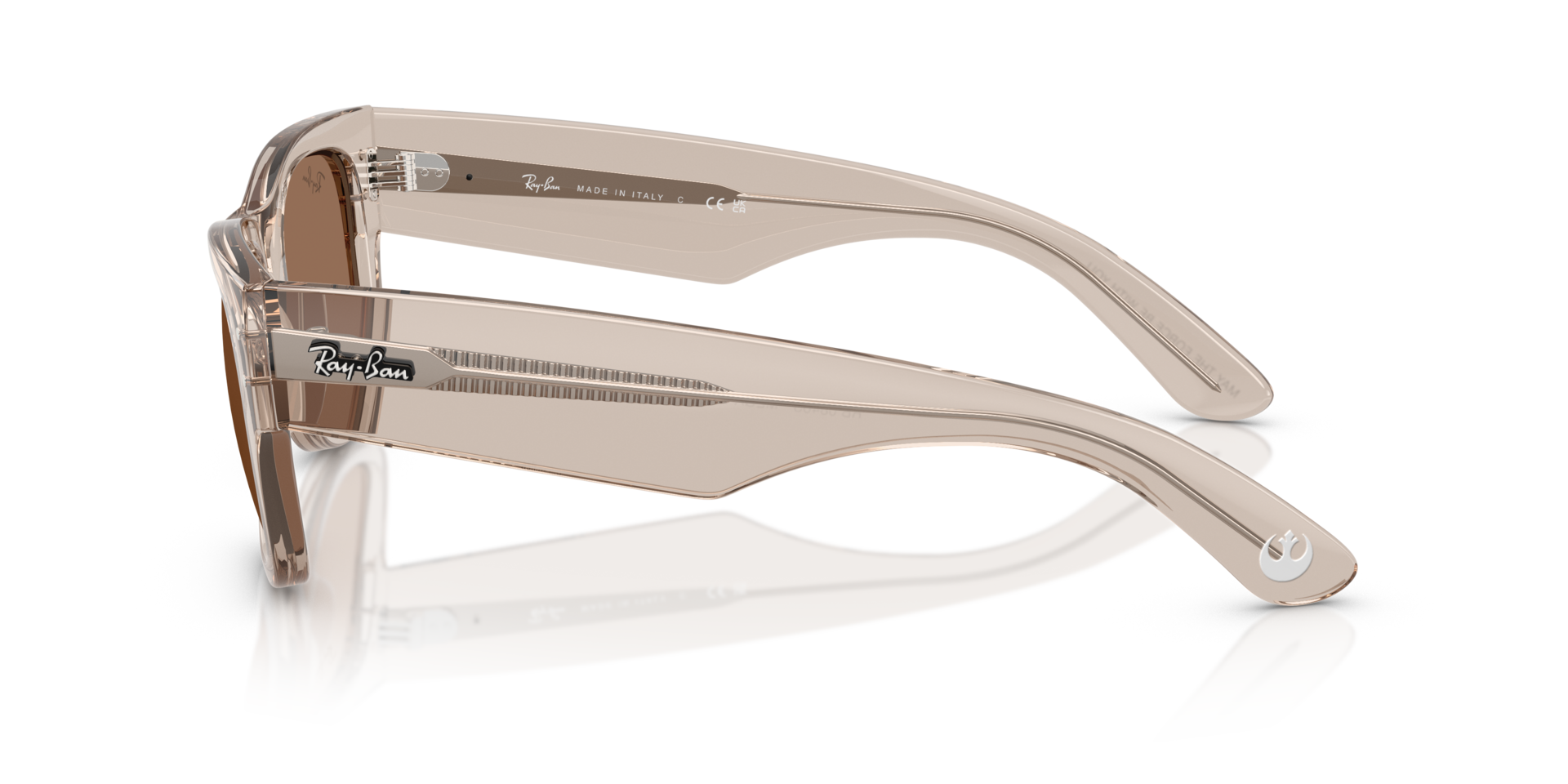 Ray-Ban Star Wars™ – The Rebel Alliance Mega Wayfarer Transparant lichtbruin KunststofSunglass Frames van B24, Zijaanzicht