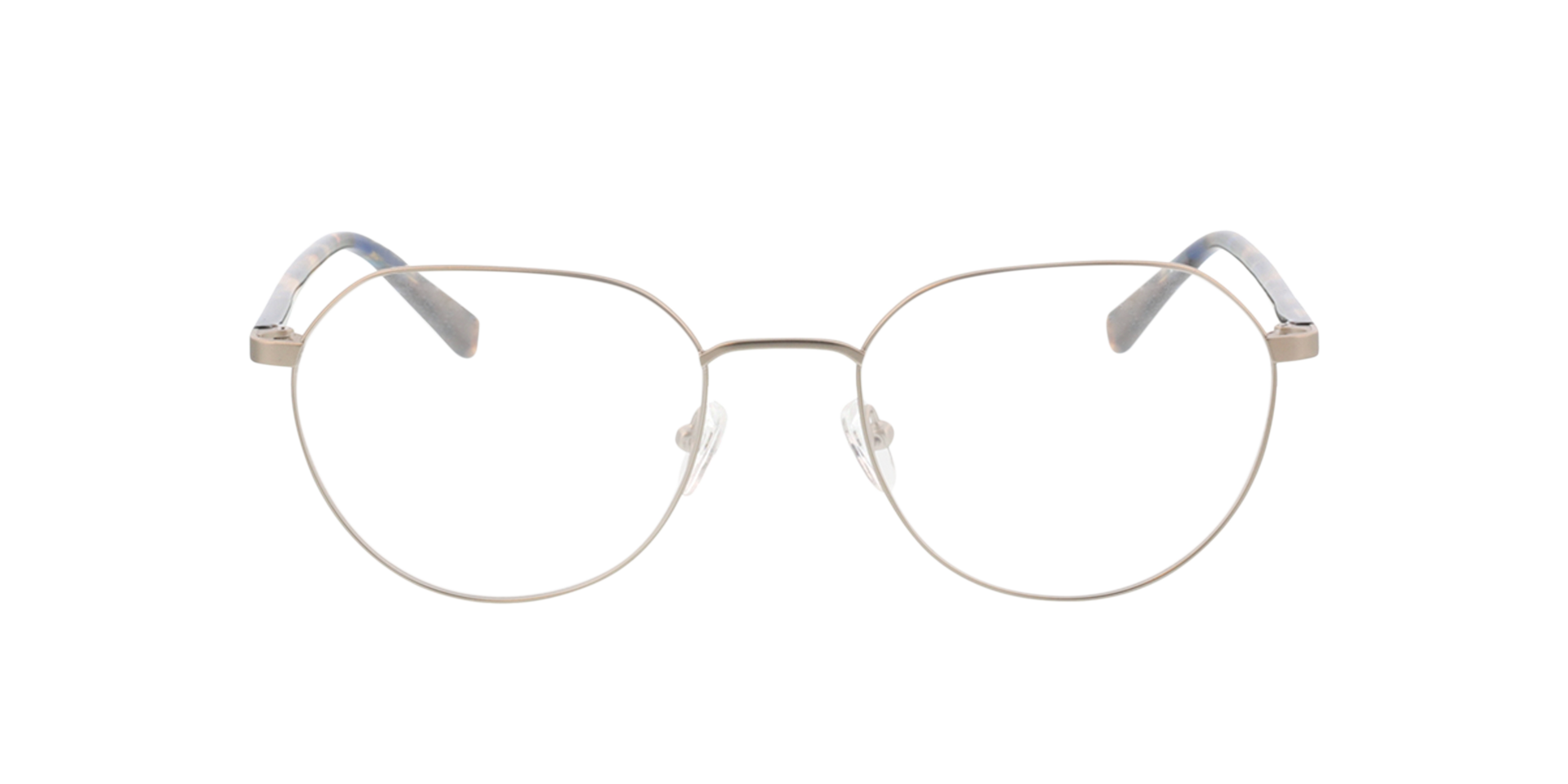 Eos Zilver  &  blauw Havana MetaalEyeglass Frames van B24, Vooraanzicht