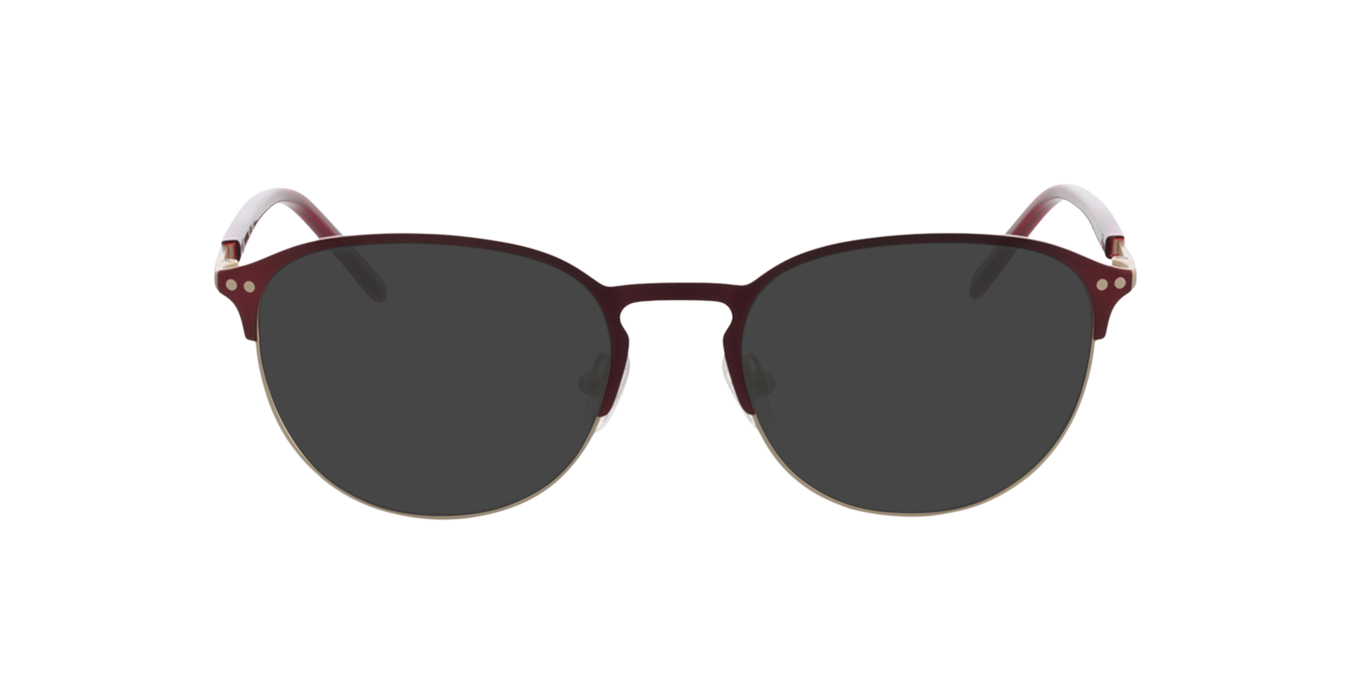 Jamie Satijn goud  &  matrood MetaalEyeglass Frames van B24, met getinte lenzen