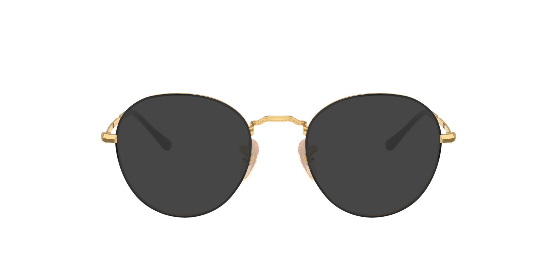 RB3582V Zwart op goud MetaalEyeglass Frames van B24, met getinte lenzen
