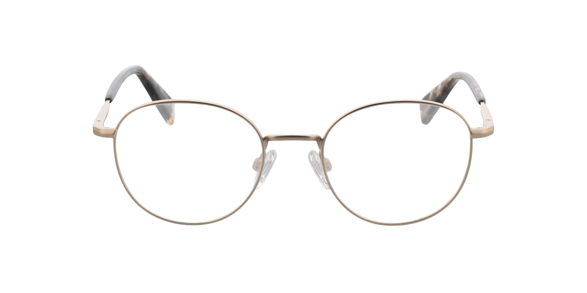 Princeton Matgoud  &  oranje patroon MetaalEyeglass Frames van B24, Vooraanzicht