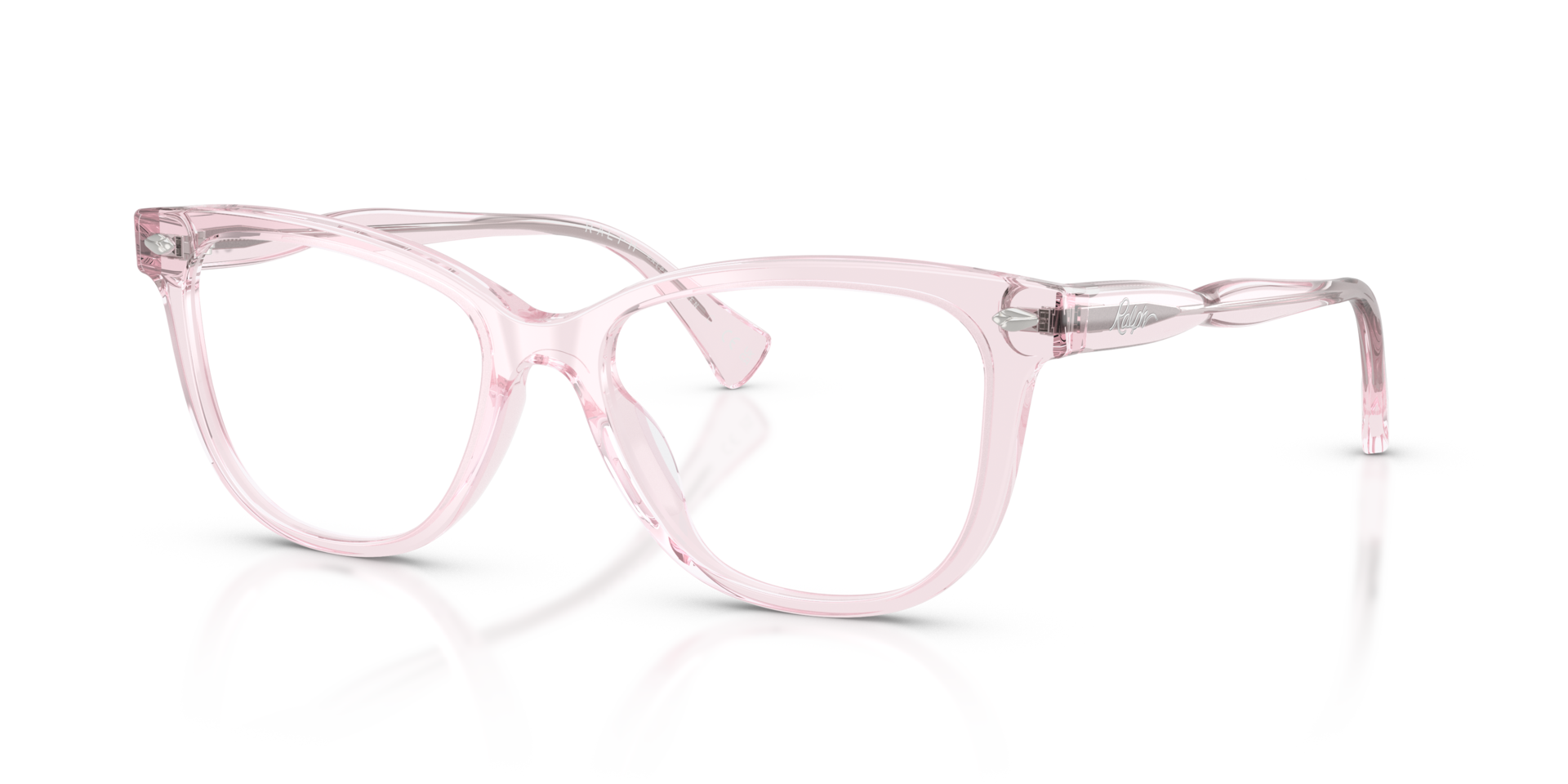 RA7189U Rose Transparent AcetaatEyeglass Frames van B24, Hoekweergave