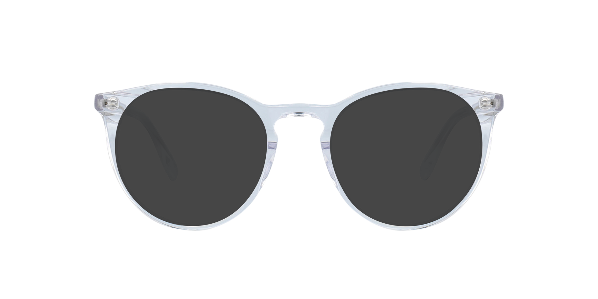 Grande Rotondo White Crystal AcetaatEyeglass Frames van B24, met getinte lenzen