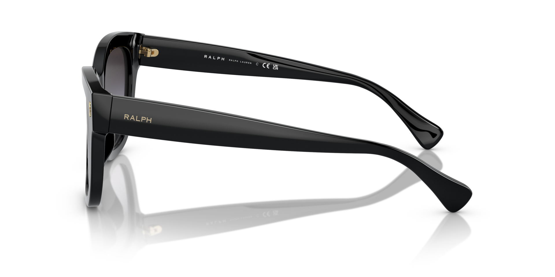 RA5301U Glanzend zwart AcetaatSunglass Frames van B24, Zijaanzicht