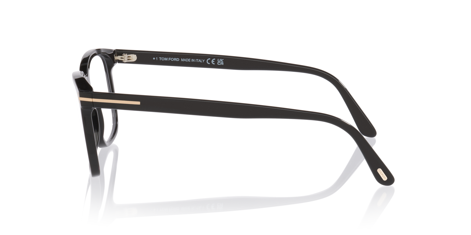 FT6080-B Schwarz AcetatEyeglass Frames von B24, Seitenansicht