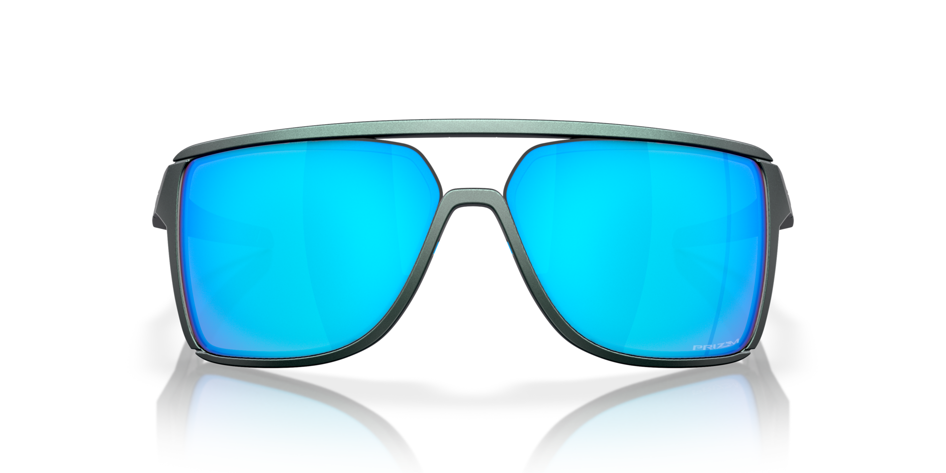 Castel Matte Silver & Blue Colorshift KunststoffSunglass Frames von B24, Vorderansicht