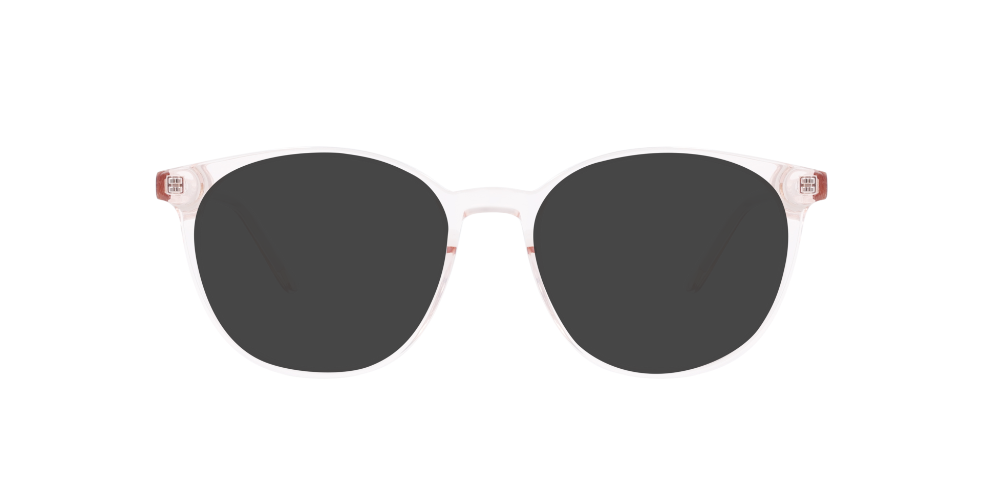 Sofia Sunny Apricot AcetatEyeglass Frames von B24, mit getönten Gläsern